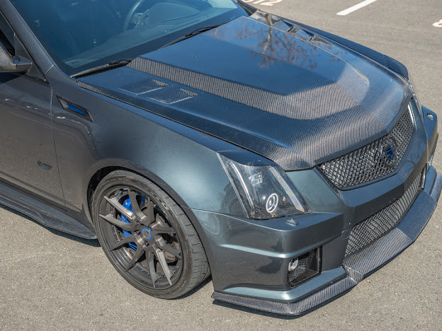 2009-2015 Cadillac CTS-V V2 SDP Style Carbon Fiber Cowl Hood